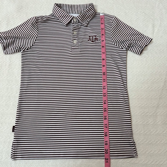 Garb Texas A&M Boys Polo - sz 5-6, sz S - striped, comfy - Picture 7 of 9